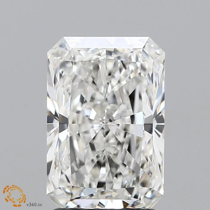 2.10 Carat Radiant Lab Grown Diamond, Excellent Polish, G Color, VVS2 Clarity