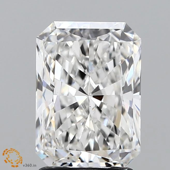 2.11 Carat Radiant Lab Grown Diamond, Excellent Cut, G Color, VS1 Clarity