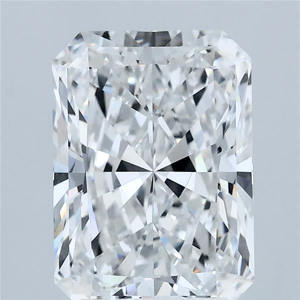 2.57 Carat Radiant Lab Grown Diamond, Excellent Polish, E Color, VVS2 Clarity