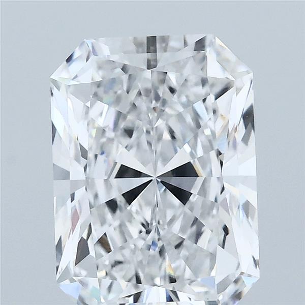 2.78 Carat Radiant Lab Grown Diamond, Excellent Polish, D Color, VVS2 Clarity
