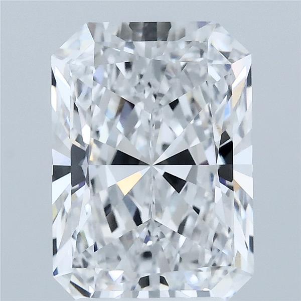 2.88 Carat Radiant Lab Grown Diamond, Excellent Polish, D Color, VVS2 Clarity