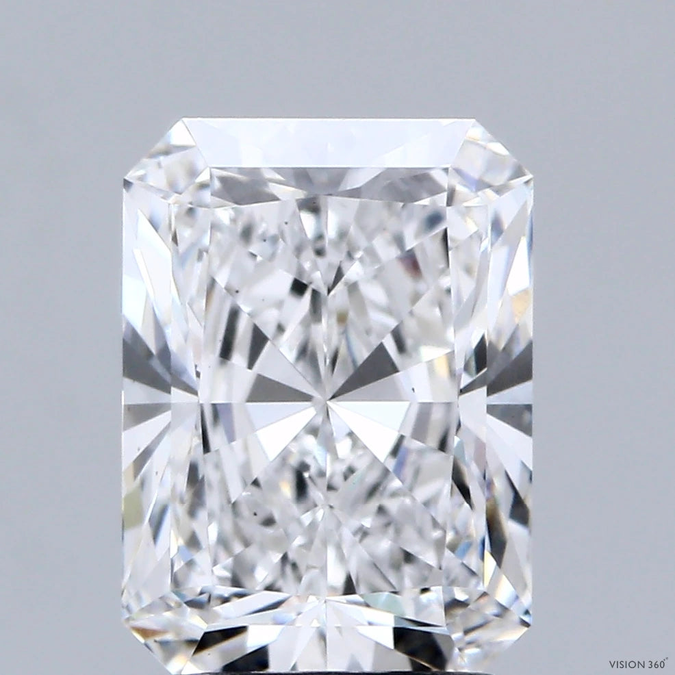 3.02 Carat Radiant Lab Grown Diamond, Excellent Polish, D Color, VS2 Clarity
