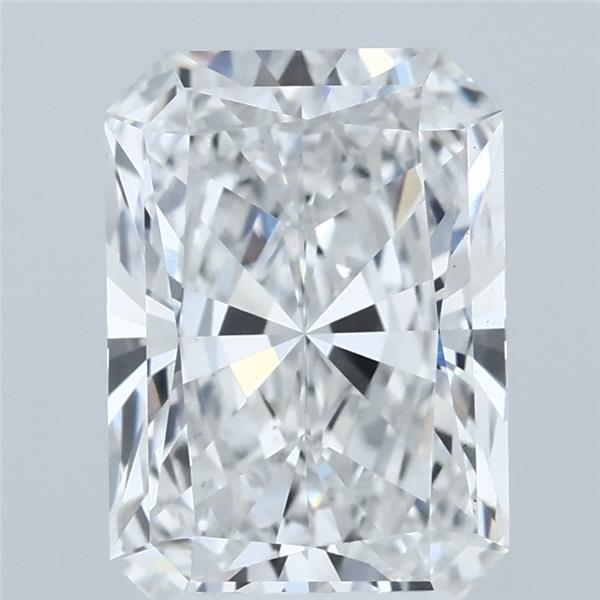 3.02 Carat Radiant Lab Grown Diamond, Excellent Polish, E Color, VS2 Clarity