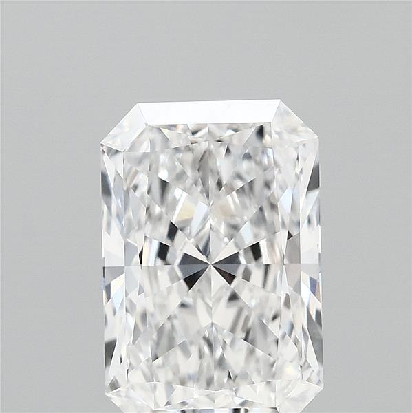 3.05 Carat Radiant Lab Grown Diamond, Excellent Polish, D Color, IF Clarity