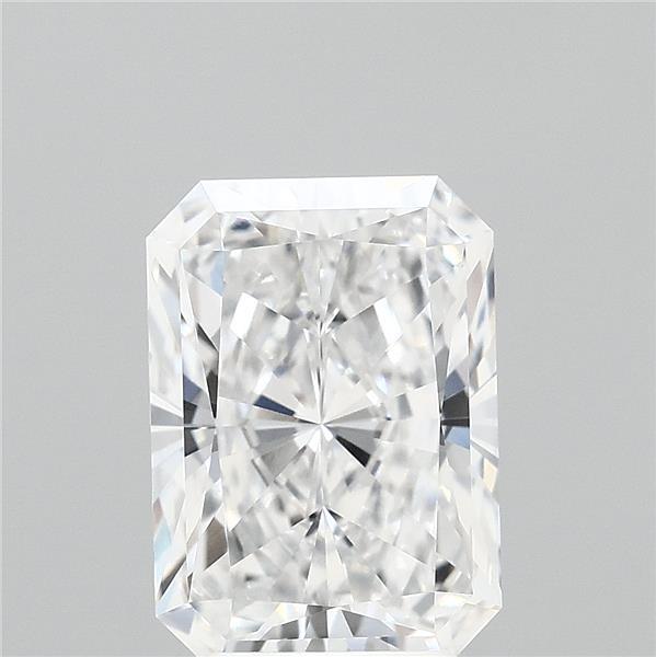 3.07 Carat Radiant Lab Grown Diamond, Excellent Polish, D Color, VVS1 Clarity