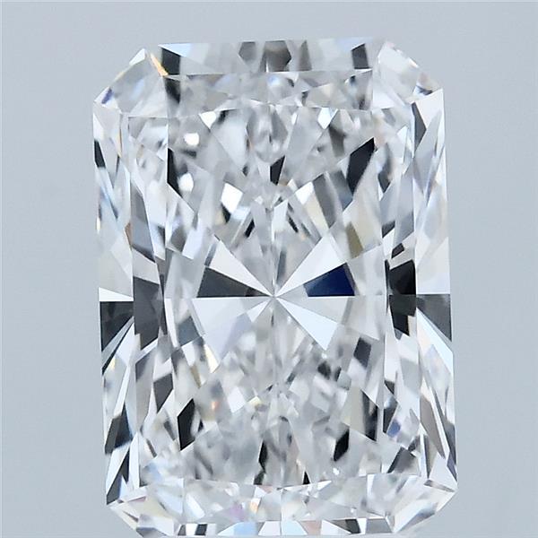 3.07 Carat Radiant Lab Grown Diamond, Excellent Polish, D Color, VVS2 Clarity