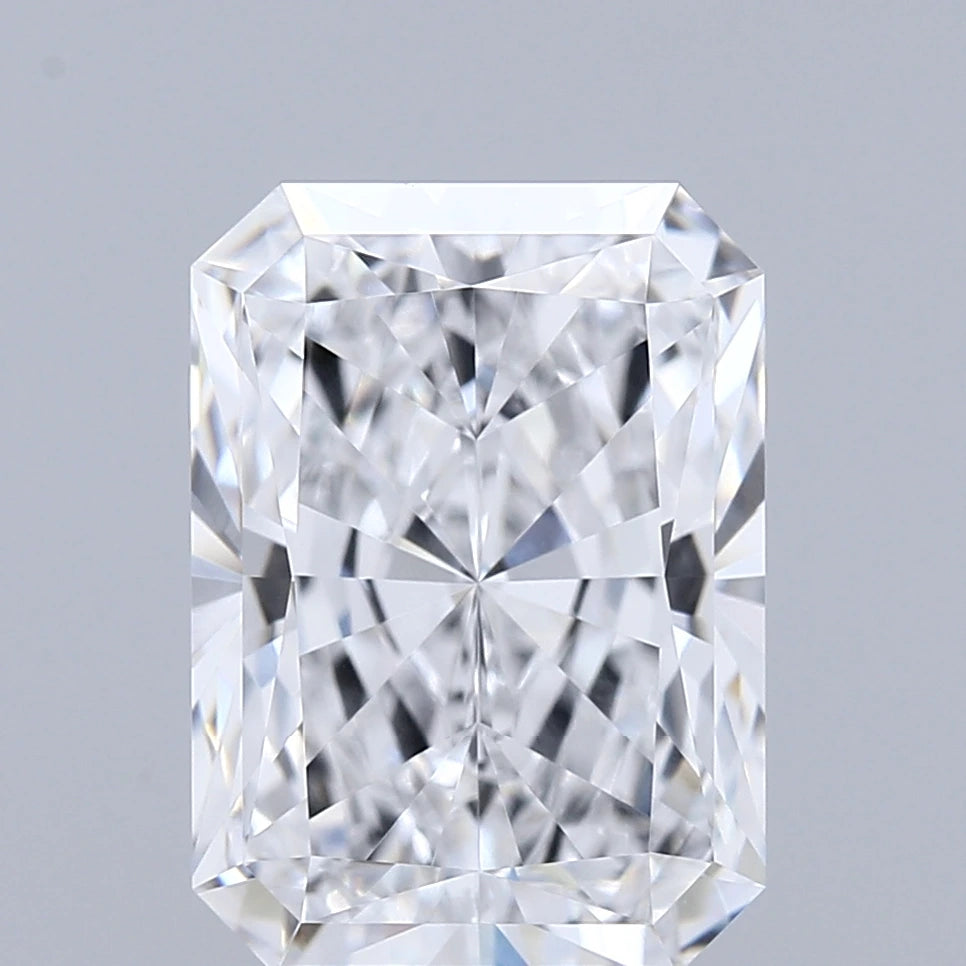 3.11 Carat Radiant Lab Grown Diamond, Excellent Polish, D Color, VVS1 Clarity