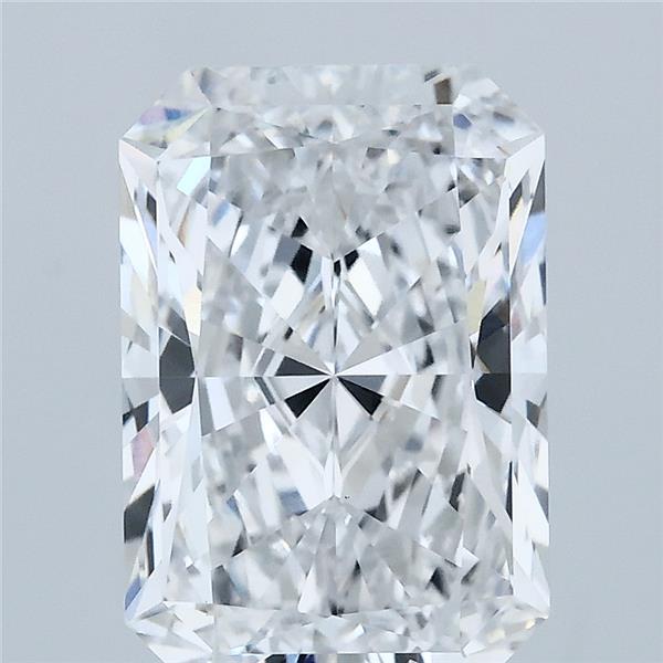 3.59 Carat Radiant Lab Grown Diamond, Excellent Polish, D Color, VVS2 Clarity