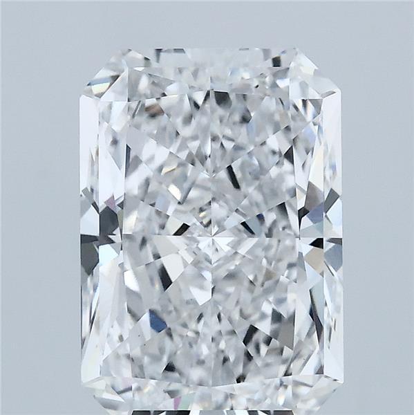 3.71 Carat Radiant Lab Grown Diamond, Excellent Polish, D Color, VVS2 Clarity