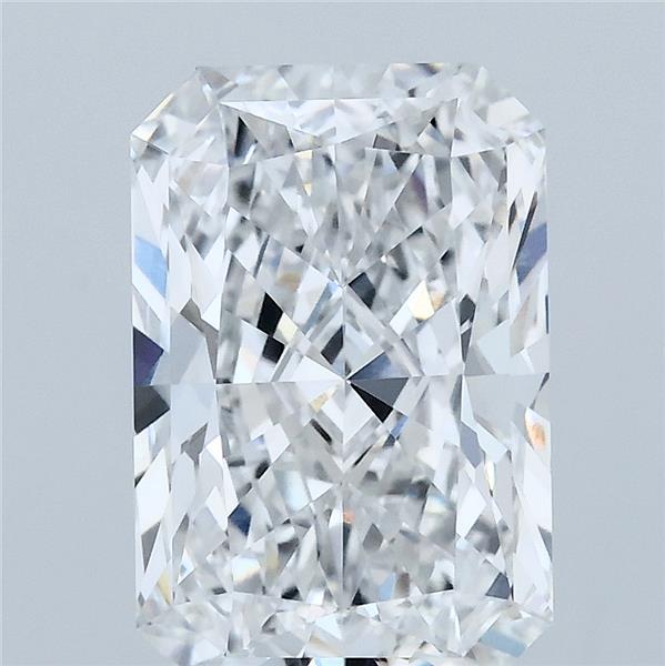 3.73 Carat Radiant Lab Grown Diamond, Excellent Polish, D Color, VVS2 Clarity