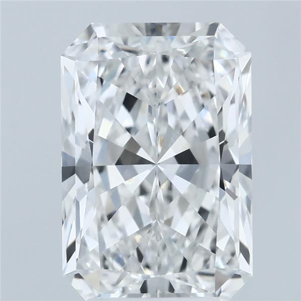3.75 Carat Radiant Lab Grown Diamond, Excellent Polish, E Color, VVS1 Clarity