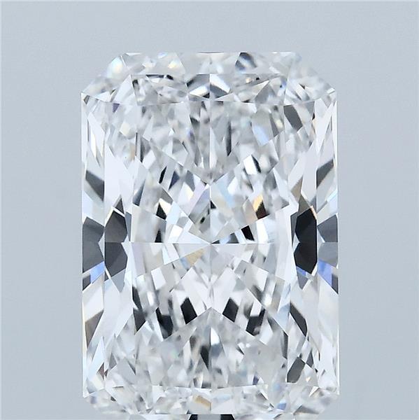 4.02 Carat Radiant Lab Grown Diamond, Excellent Polish, D Color, VVS2 Clarity