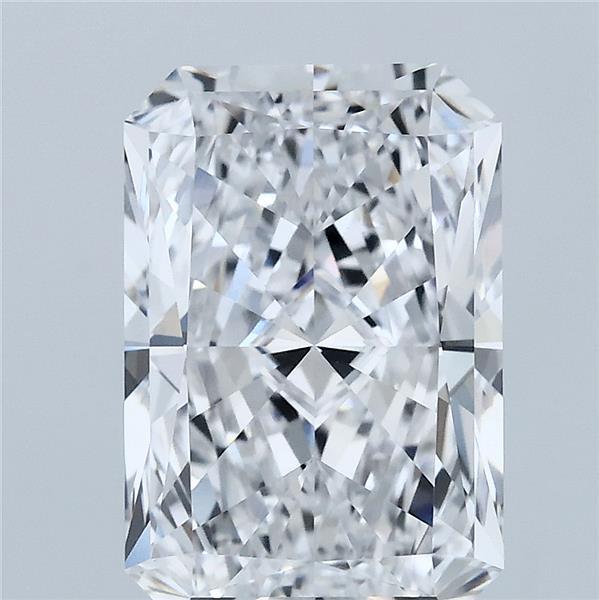 4.02 Carat Radiant Lab Grown Diamond, Excellent Polish, D Color, VVS2 Clarity