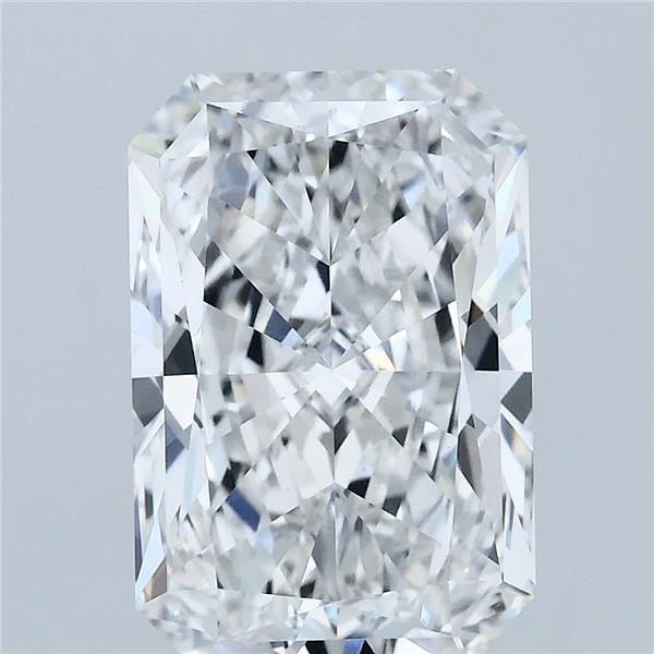 4.02 Carat Radiant Lab Grown Diamond, Excellent Polish, E Color, VVS2 Clarity