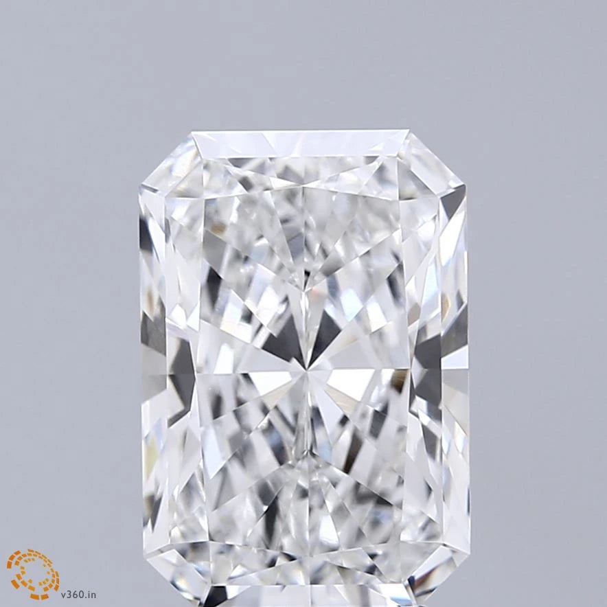 4.06 Carat Radiant Lab Grown Diamond, Excellent Polish, E Color, VVS1 Clarity