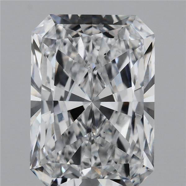 4.07 Carat Radiant Lab Grown Diamond, Excellent Polish, D Color, VS2 Clarity