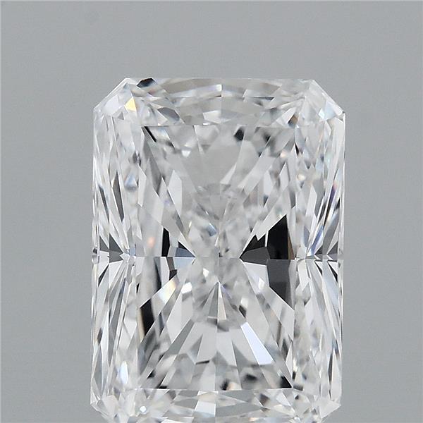 4.21 Carat Radiant Lab Grown Diamond, Excellent Polish, D Color, VVS1 Clarity