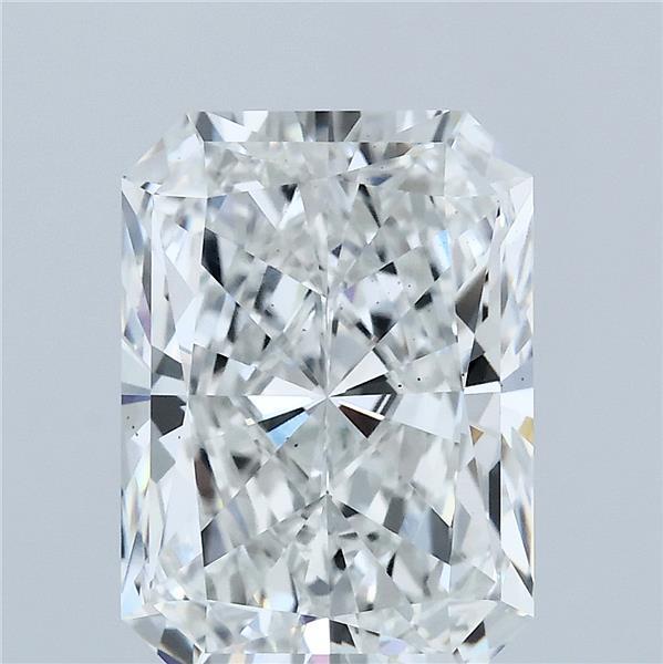 5.00 Carat Radiant Lab Grown Diamond, Excellent Polish, E Color, VS2 Clarity