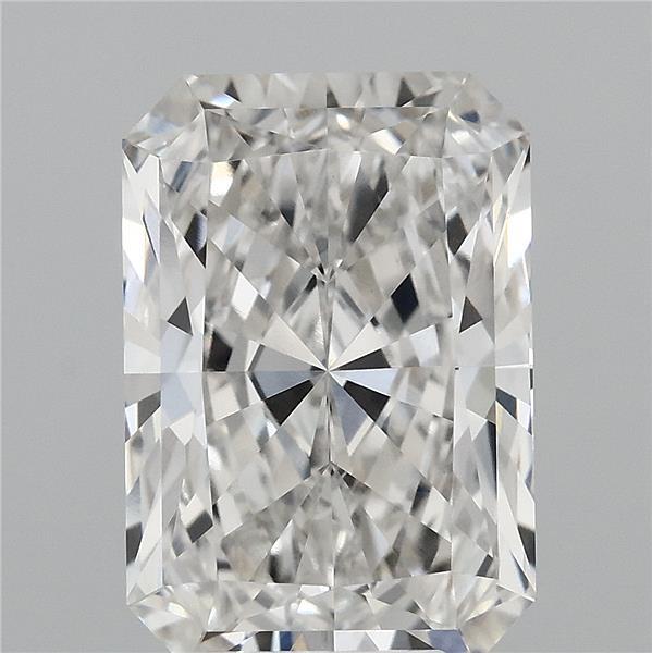 5.09 Carat Radiant Lab Grown Diamond, Excellent Polish, G Color, VVS2 Clarity