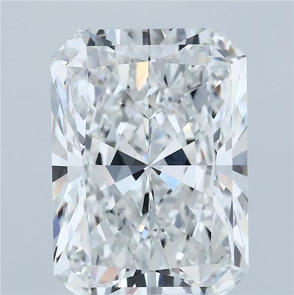 6.29 Carat Radiant Lab Grown Diamond, Excellent Polish, F Color, VVS2 Clarity