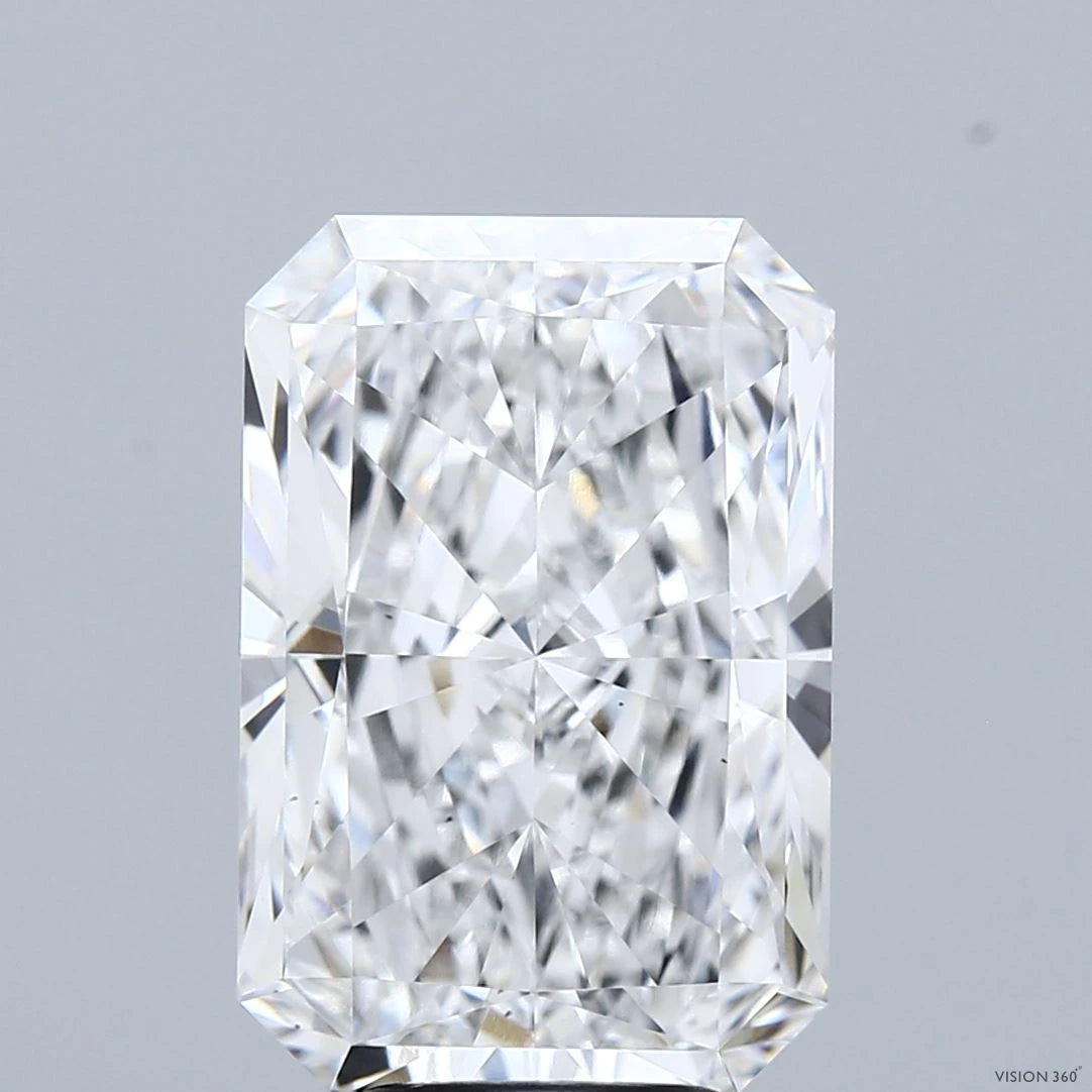 6.60 Carat Radiant Lab Grown Diamond, Excellent Polish, E Color, VS1 Clarity