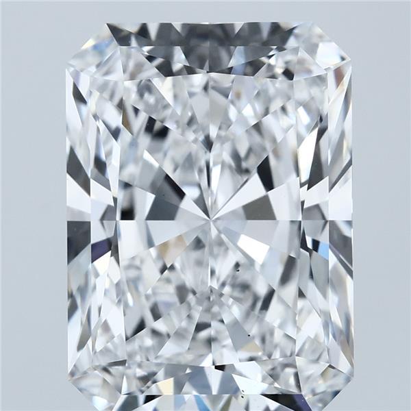 7.07 Carat Radiant Lab Grown Diamond, Excellent Polish, D Color, VS2 Clarity