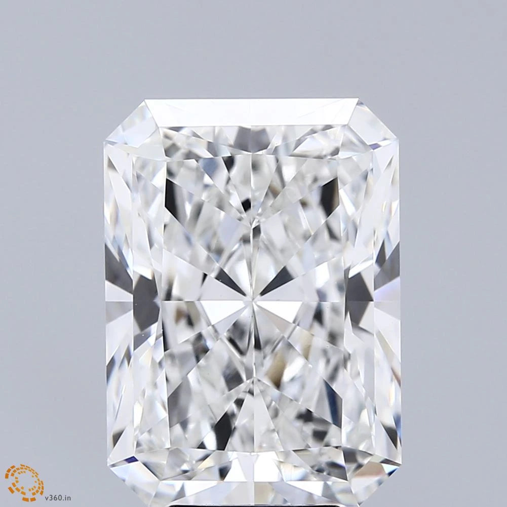 7.08 Carat Radiant Lab Grown Diamond, Excellent Polish, G Color, VVS2 Clarity