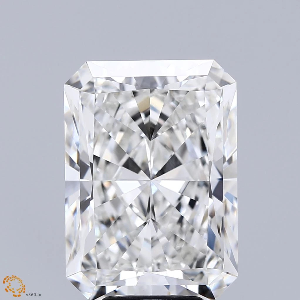 7.24 Carat Radiant Lab Grown Diamond, Excellent Polish, G Color, VVS2 Clarity