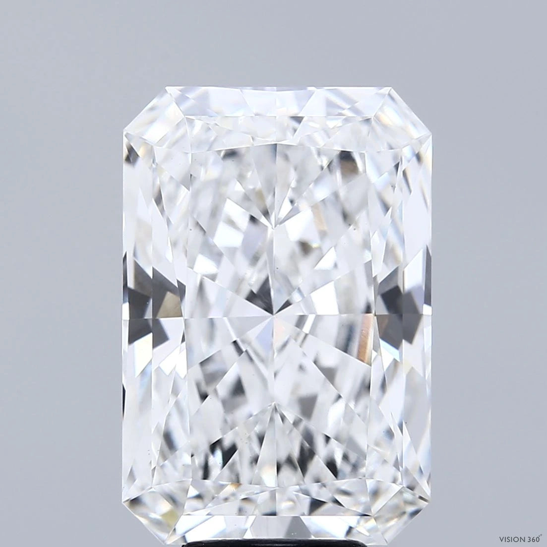 7.65 Carat Radiant Lab Grown Diamond, Excellent Polish, F Color, VS1 Clarity