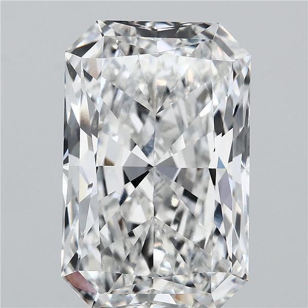 8.08 Carat Radiant Lab Grown Diamond, Excellent Polish, F Color, VS1 Clarity