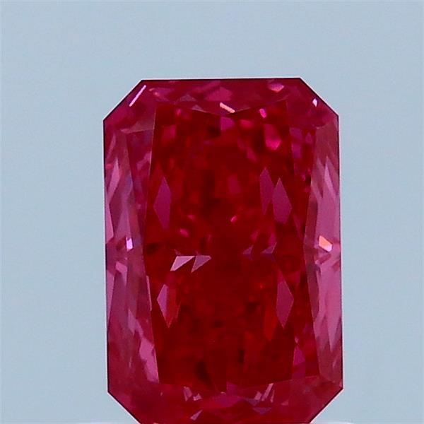 1.07 Carat Radiant Lab Grown Diamond, Fancy Vivid Pink Color, VS1 Clarity