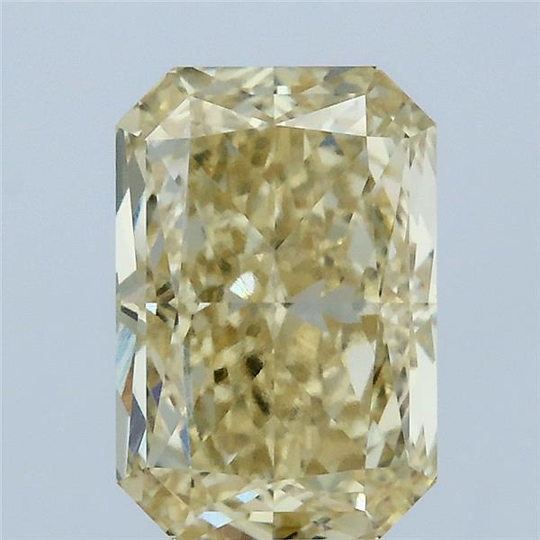 2.50 Carat Radiant Lab Grown Diamond, Fancy Intense Yellow Color, VVS1 Clarity