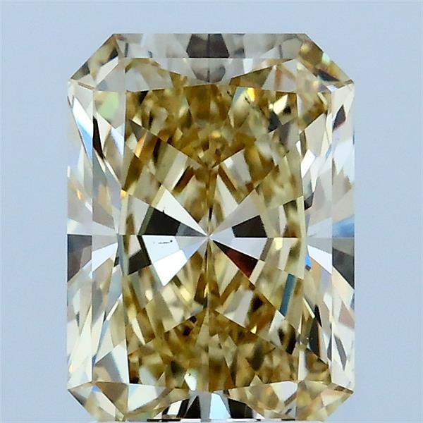 2.08 Carat Radiant Lab Grown Diamond, Fancy Light Yellow Color, VS2 Clarity