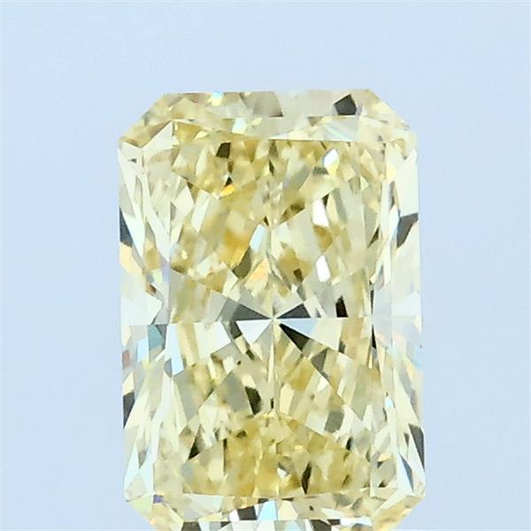 1.02 Carat Radiant Lab Grown Diamond, Fancy Yellow Color, VS1 Clarity