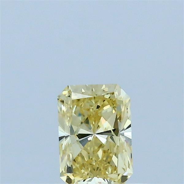 0.35 Carat Radiant Lab Grown Diamond, Fancy Yellow Color, VVS2 Clarity