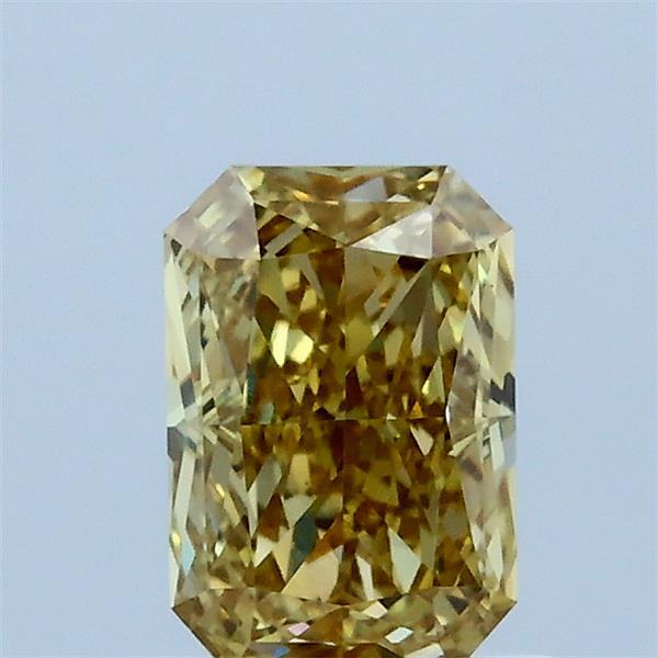 0.92 Carat Radiant Lab Grown Diamond, Fancy Intense Yellow Color, VS1 Clarity
