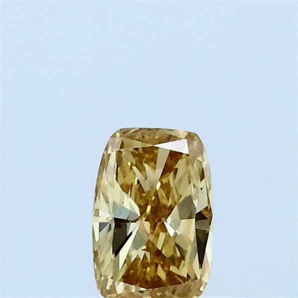 0.34 Carat Radiant Lab Grown Diamond, Fancy Yellow Color, VS1 Clarity