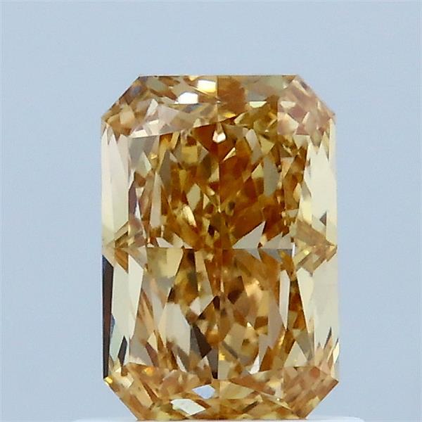 1.14 Carat Radiant Lab Grown Diamond, Fancy Yellow Color, VVS2 Clarity