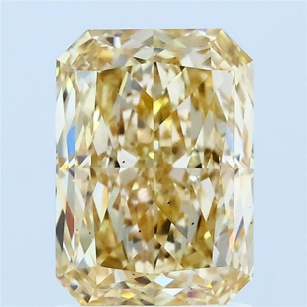 2.05 Carat Radiant Lab Grown Diamond, Fancy Light Yellow Color, VS2 Clarity