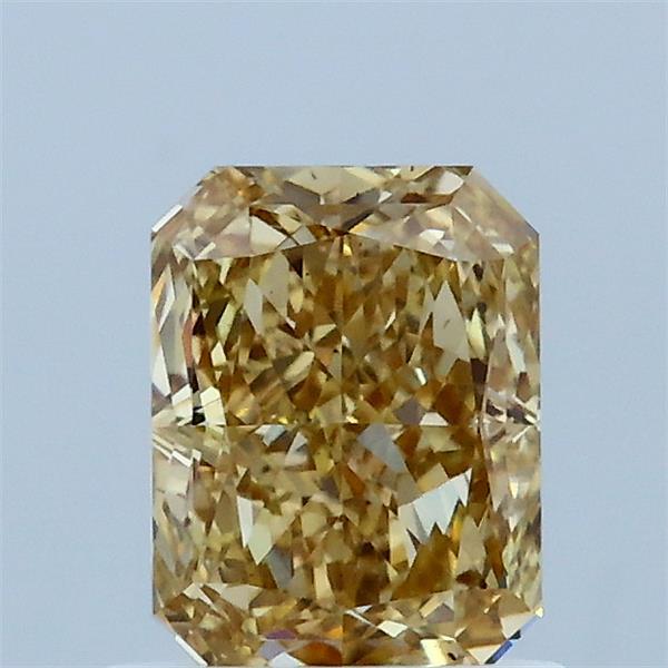 1.01 Carat Radiant Lab Grown Diamond, Fancy Yellow Color, VS2 Clarity