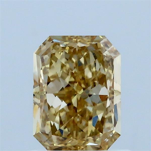 1.09 Carat Radiant Lab Grown Diamond, Fancy Intense Yellow Color, VS1 Clarity