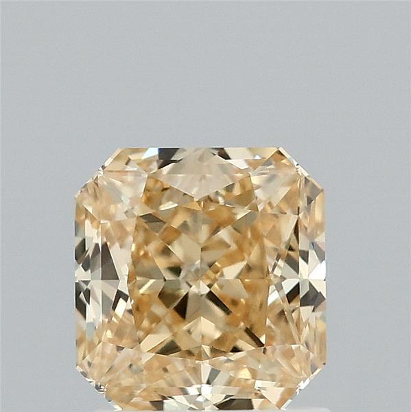 1.61 Carat Radiant Lab Grown Diamond, Fancy Vivid Yellow Color, VS1 Clarity