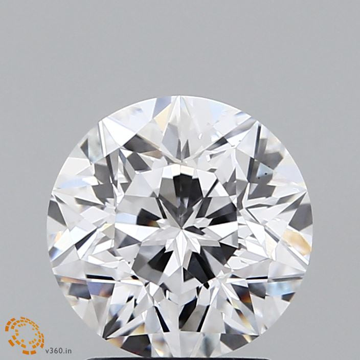 1.94 Carat Round Modified Lab Grown Diamond, Excellent Polish, E Color, VS1 Clarity