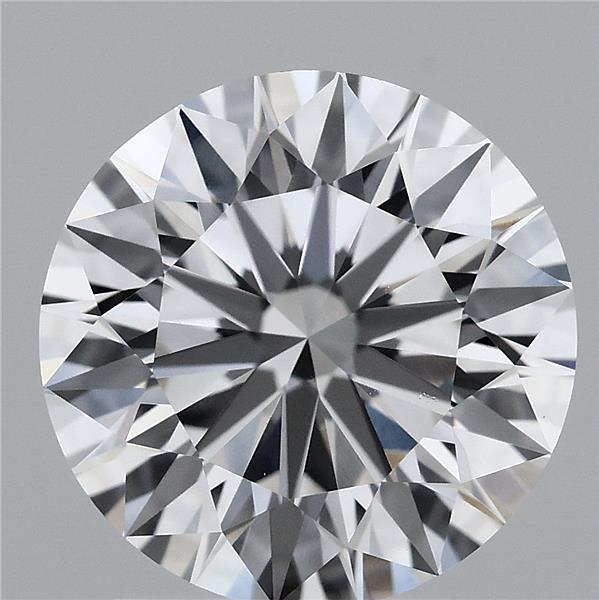 2.01 Carat Round Modified Lab Grown Diamond, Excellent Polish, D Color, VVS1 Clarity