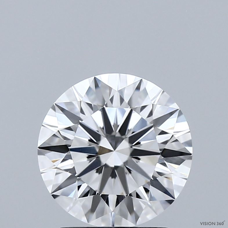 2.09 Carat Round Modified Lab Grown Diamond, Excellent Polish, D Color, VVS2 Clarity