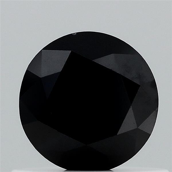 0.53 Carat Round Lab Grown Diamond, Fancy Black Color