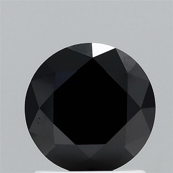 1.31 Carat Round Lab Grown Diamond, Fancy Black Color