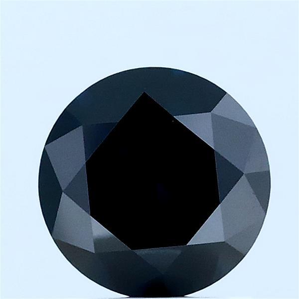 1.01 Carat Round Lab Grown Diamond, Fancy Black Color