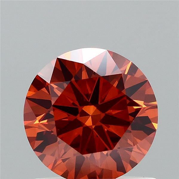 0.93 Carat Round Lab Grown Diamond, Ideal Cut, Fancy Brown Color, VVS2 Clarity