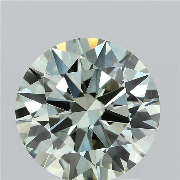 1.89 Carat Round Lab Grown Diamond, Excellent Cut, Fancy Vivid Green Color, VS1 Clarity